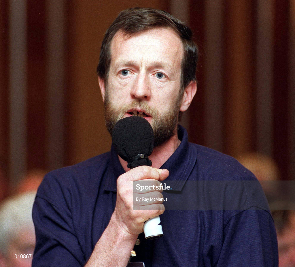 6 April 1996; Munster Council GAA Chairman Sean Kelly during the GAA Annual Congress in London, England. Photo by Ray McManus/Sportsfile