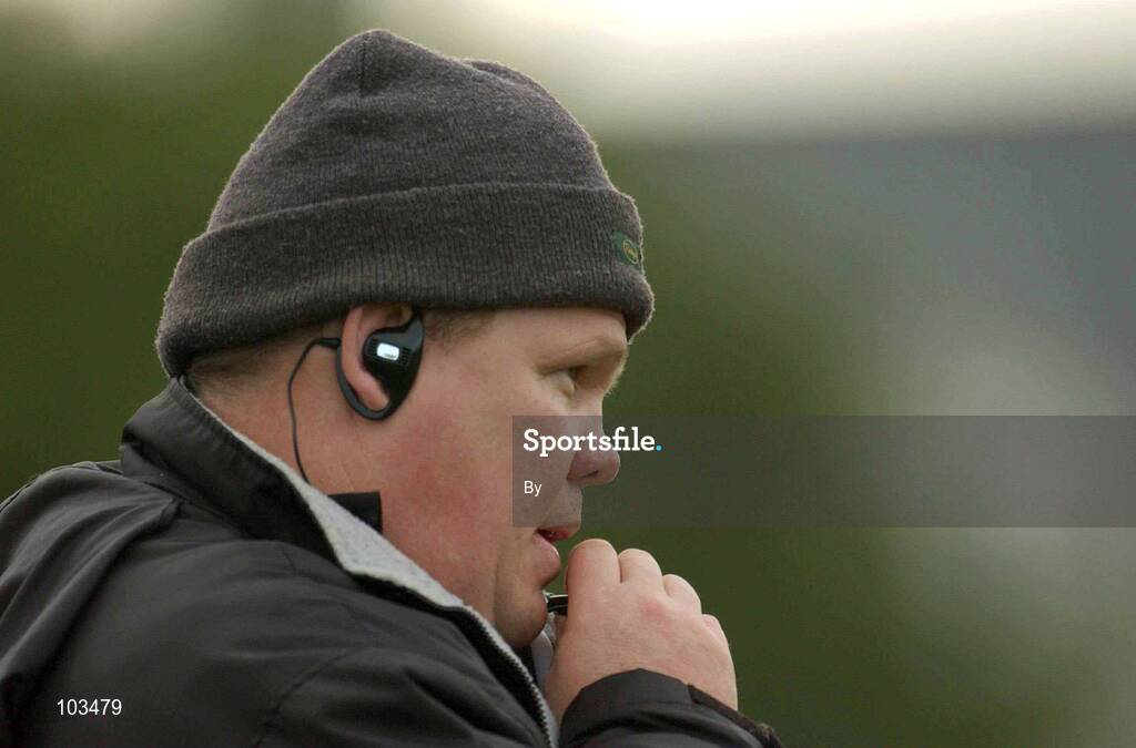 30 November 2002; Tony D'Arcy, Ballymena coach. Rugby. Picture credit; Matt Browne / SPORTSFILE *EDI*