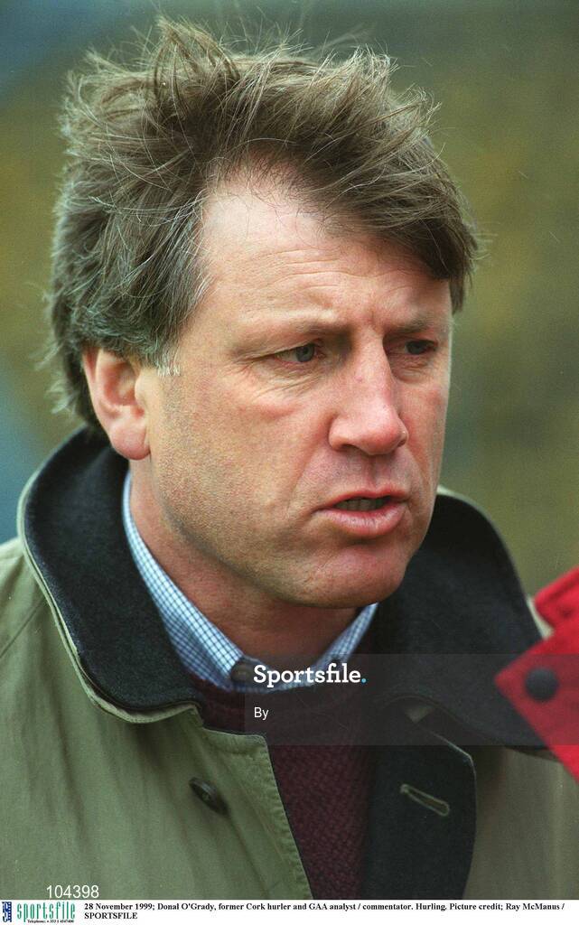 28 November 1999; Donal O'Grady, former Cork hurler and GAA analyst / commentator. Hurling. Picture credit; Ray McManus / SPORTSFILE