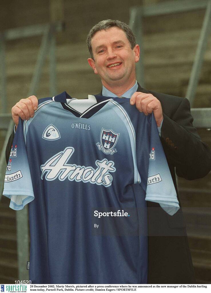 20 December 2002; Marty Morris, pictured after a press conference where he was announced as the new manager of the Dublin hurling team today, Parnell Park, Dublin. Picture credit; Damien Eagers / SPORTSFILE