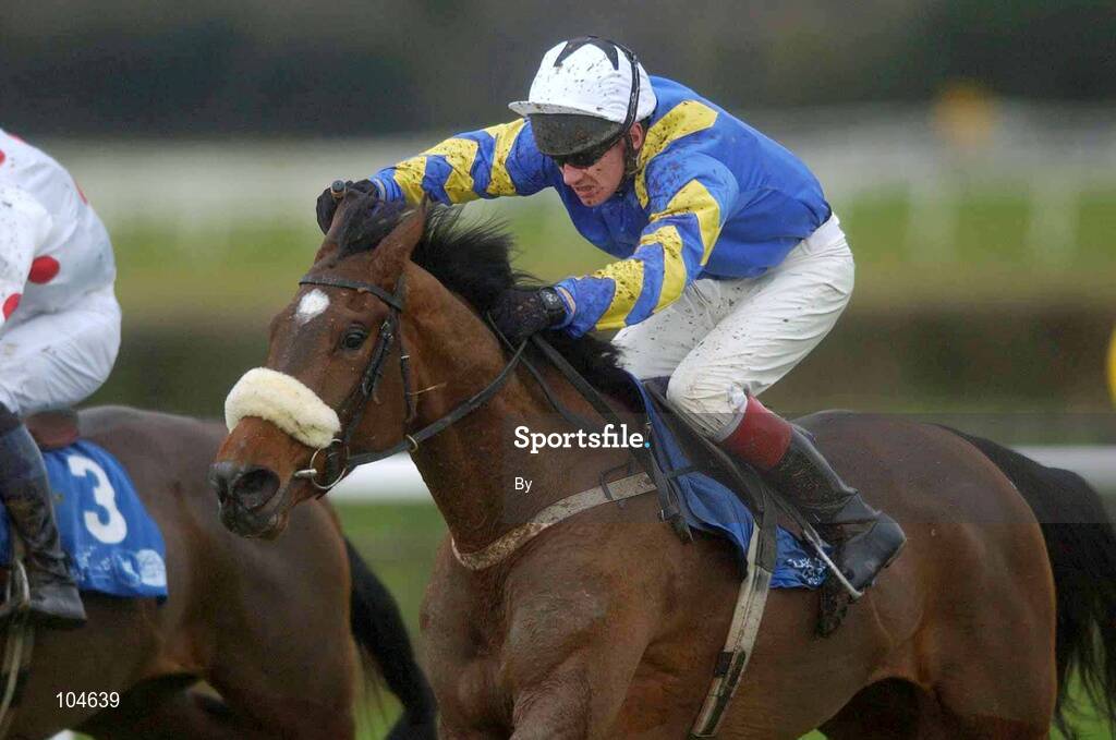 31 December 2002; The Guy, with Paul Carberry up, races clear on the way to winning The I.N.H Stallion Owners European Breeders Fund Maiden Hurdle, Punchestown Racecourse, Co. Kildare. Horse Racing. Picture credit; Damien Eagers / SPORTSFILE *EDI*