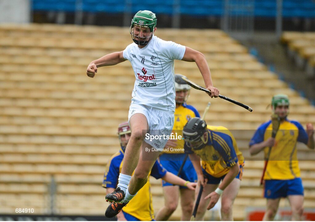 15 September 2012; Conor Kenny, Kildare, celebrates after scoring his side's third goal. Bord Gáis Energy GAA Hurling Under 21 All-Ireland 'B' Championship Final, Kildare v Roscommon, Semple Stadium, Thurles, Co. Tipperary. Picture credit: Diarmuid Greene / SPORTSFILE
