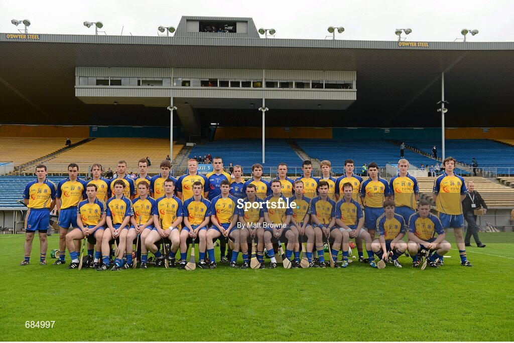 15 September 2012; The Roscommon squad. Bord Gáis Energy GAA Hurling Under 21 All-Ireland 'B' Championship Final, Kildare v Roscommon, Semple Stadium, Thurles, Co. Tipperary. Picture credit: Matt Browne / SPORTSFILE