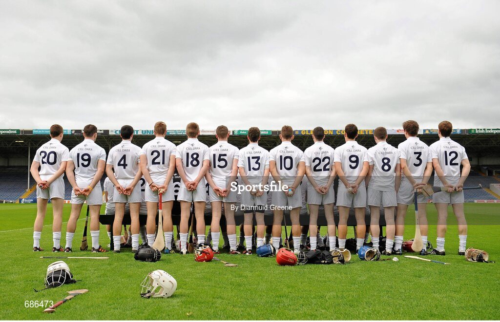 15 September 2012; The Kildare team pose for the traditional team photograph before the game. Bord Gáis Energy GAA Hurling Under 21 All-Ireland 'B' Championship Final, Kildare v Roscommon, Semple Stadium, Thurles, Co. Tipperary. Picture credit: Diarmuid Greene / SPORTSFILE