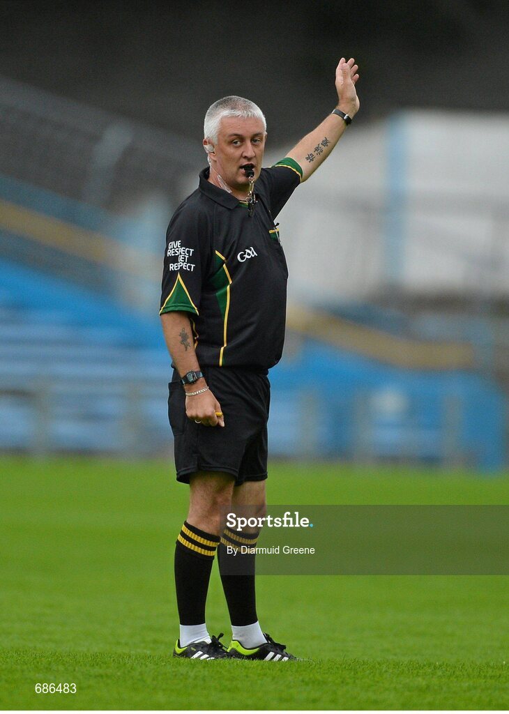 15 September 2012; Referee David Copps. Bord Gáis Energy GAA Hurling Under 21 All-Ireland 'B' Championship Final, Kildare v Roscommon, Semple Stadium, Thurles, Co. Tipperary. Picture credit: Diarmuid Greene / SPORTSFILE