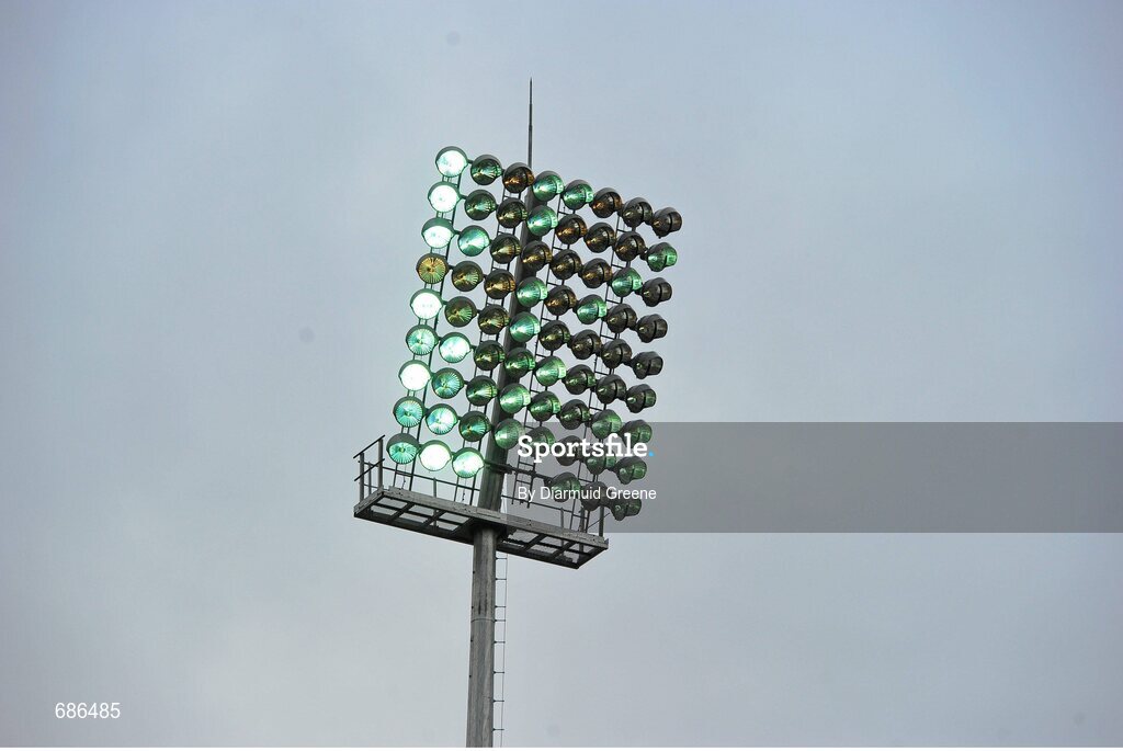 15 September 2012; The floodlights warm up at Semple Stadium. Bord Gáis Energy GAA Hurling Under 21 All-Ireland 'B' Championship Final, Kildare v Roscommon, Semple Stadium, Thurles, Co. Tipperary. Picture credit: Diarmuid Greene / SPORTSFILE