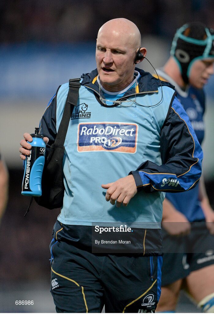 22 September 2012; Dr. Jim McShane, Leinster team doctor. Celtic League 2012/13, Round 4, Leinster v Edinburgh, RDS, Ballsbridge, Dublin. Picture credit: Brendan Moran / SPORTSFILE