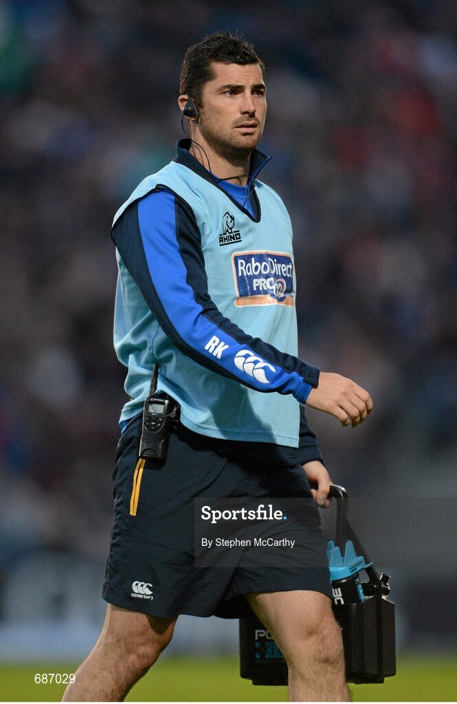 22 September 2012; Leinster water carrier Rob Kearney. Celtic League 2012/13, Round 4, Leinster v Edinburgh, RDS, Ballsbridge, Dublin. Picture credit: Stephen McCarthy / SPORTSFILE