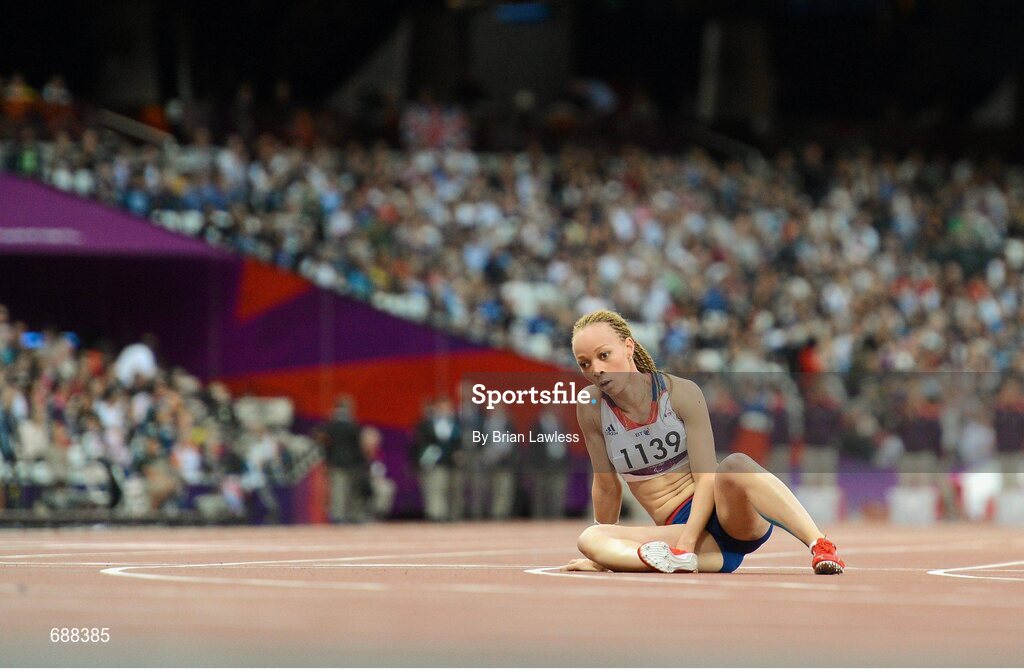 3 September 2012;  Nantenin Keita, France, after finishing 4th in the Women's 400m - T13. London 2012 Paralympic Games, Athletics, Olympic Stadium, Olympic Park, Stratford, London, England. Picture credit: Brian Lawless / SPORTSFILE