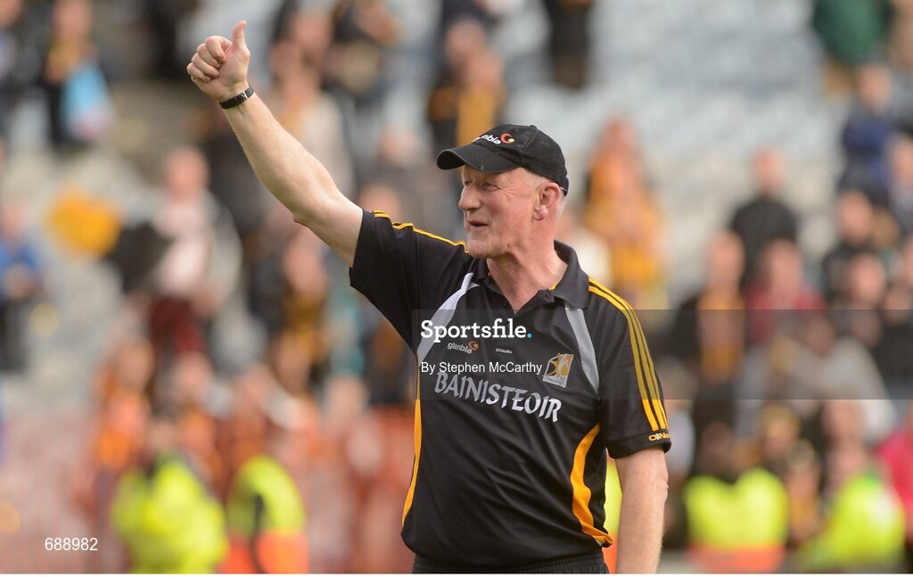 30 September 2012; Kilkenny manager Brian Cody celebrates his side's victory. GAA Hurling All-Ireland Senior Championship Final Replay, Kilkenny v Galway, Croke Park, Dublin. Picture credit: Stephen McCarthy / SPORTSFILE