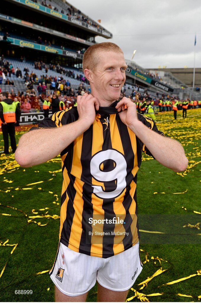 30 September 2012; Kilkenny's Henry Shefflin celebrates winning his 9th All-Ireland medal. GAA Hurling All-Ireland Senior Championship Final Replay, Kilkenny v Galway, Croke Park, Dublin. Picture credit: Stephen McCarthy / SPORTSFILE