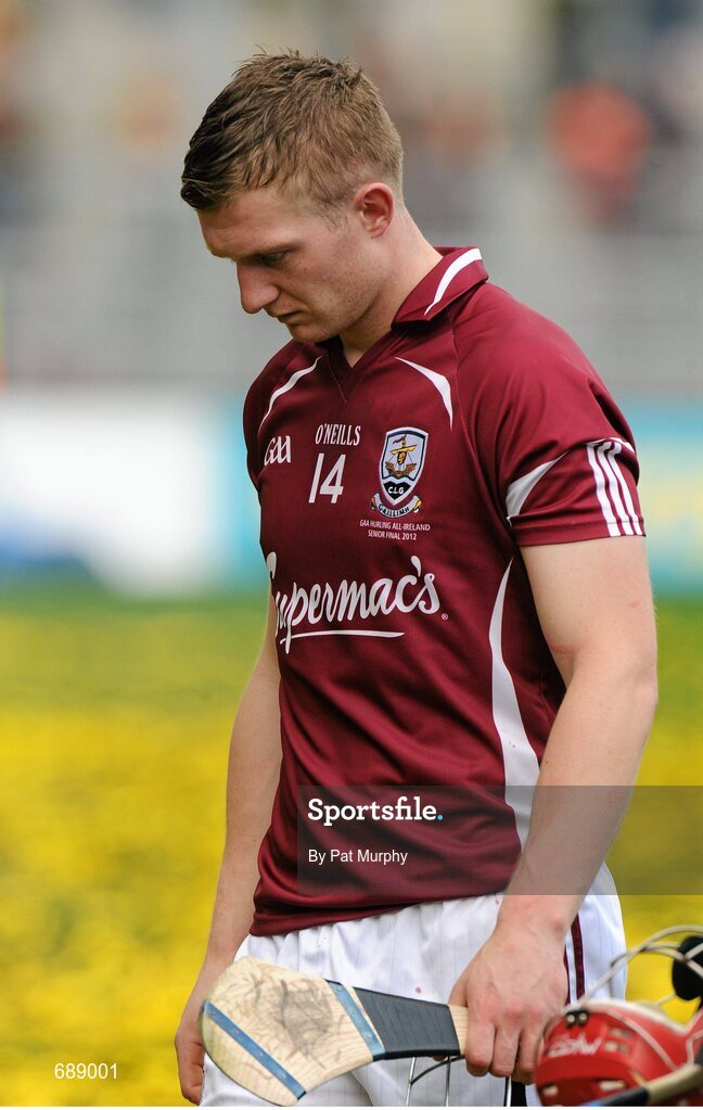 30 September 2012; A dejected Joe Canning, Galway, after the game. GAA Hurling All-Ireland Senior Championship Final Replay, Kilkenny v Galway, Croke Park, Dublin. Picture credit: Pat Murphy / SPORTSFILE