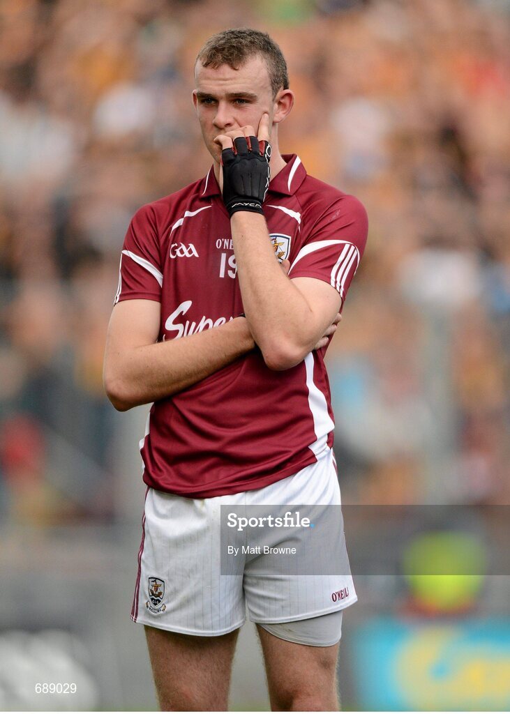 30 September 2012; Galway's Jonathan Glynn after the final whistle. GAA Hurling All-Ireland Senior Championship Final Replay, Kilkenny v Galway, Croke Park, Dublin. Picture credit: Matt Browne / SPORTSFILE