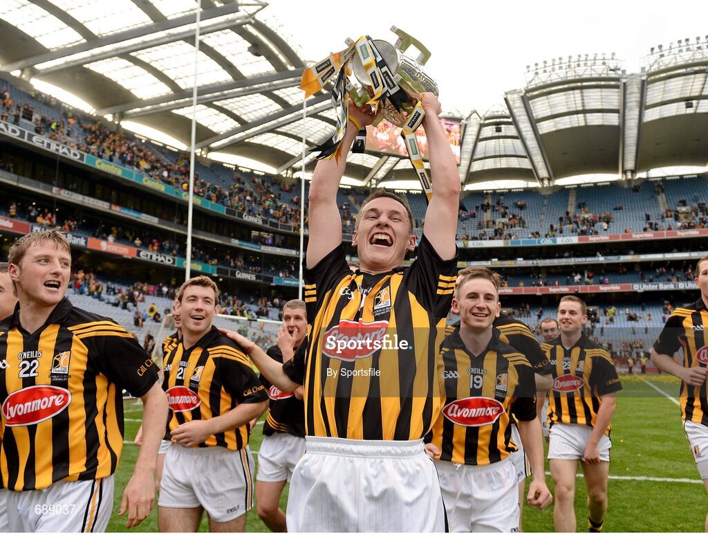 30 September 2012; Cillian Buckley, Kilkenny, celebrates with the Liam Mac Carthy cup after the game. GAA Hurling All-Ireland Senior Championship Final Replay, Kilkenny v Galway, Croke Park, Dublin. Photo by Sportsfile