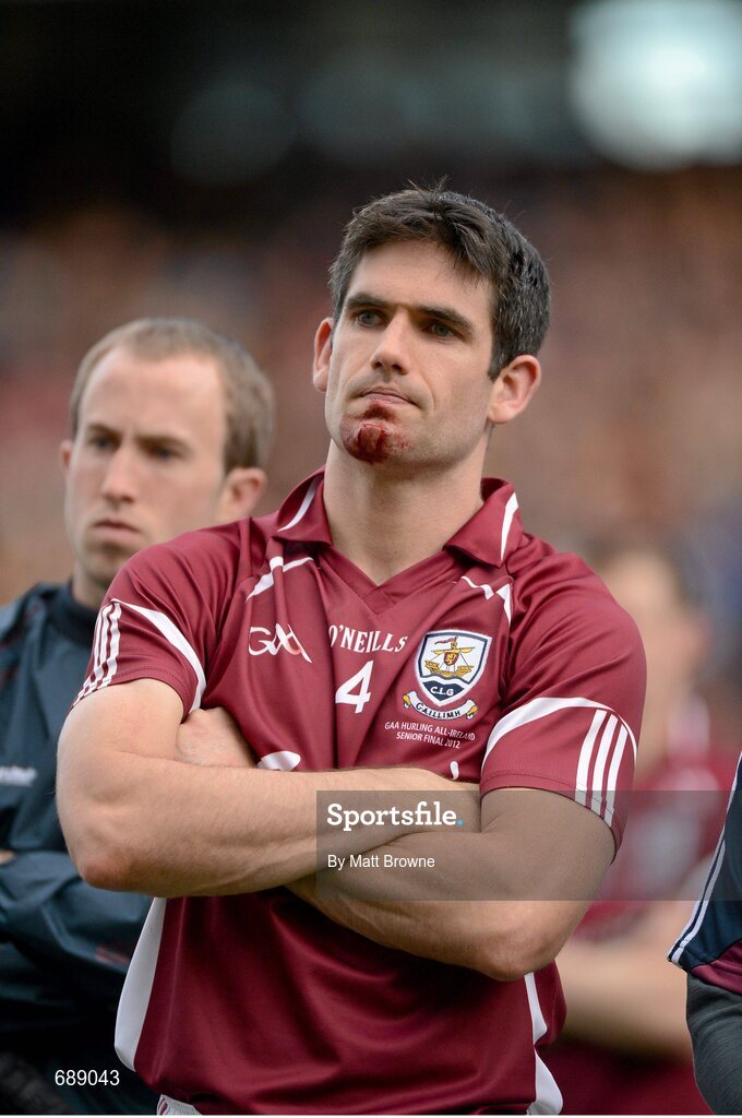 30 September 2012; Galway captain Fergal Moore after the final whistle. GAA Hurling All-Ireland Senior Championship Final Replay, Kilkenny v Galway, Croke Park, Dublin. Picture credit: Matt Browne / SPORTSFILE