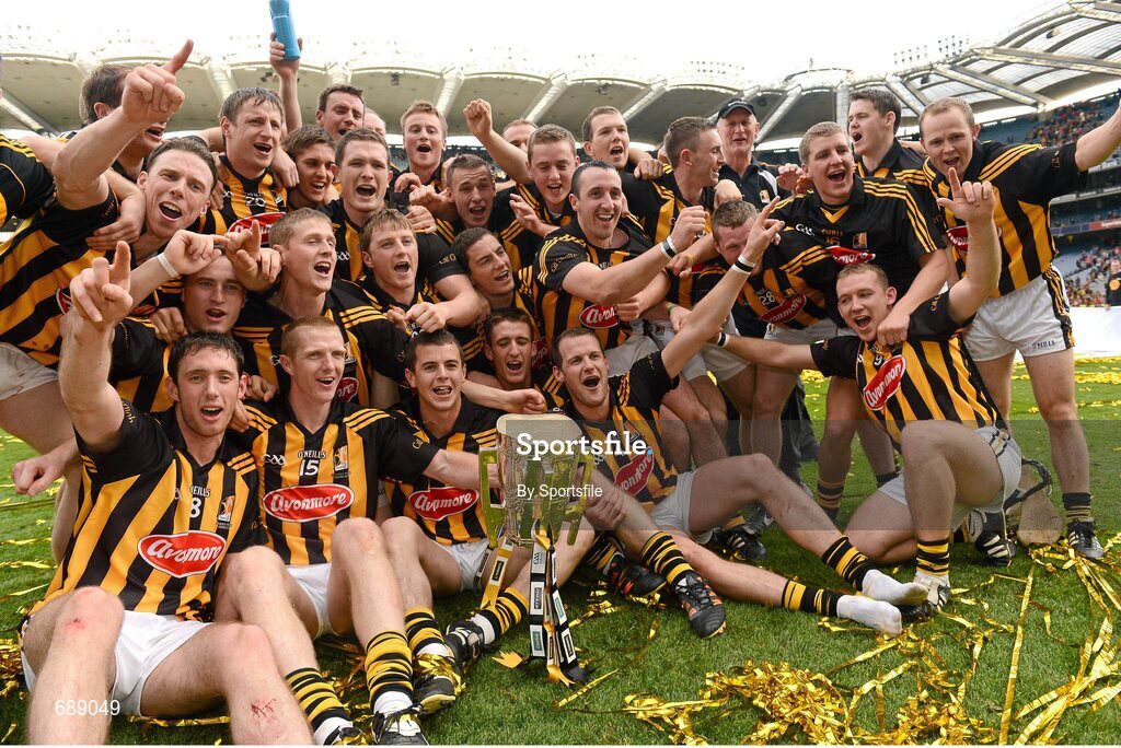 30 September 2012; The Kilkenny players celebrate with the Liam MacCarthy cup after the game. GAA Hurling All-Ireland Senior Championship Final Replay, Kilkenny v Galway, Croke Park, Dublin. Photo by Sportsfile