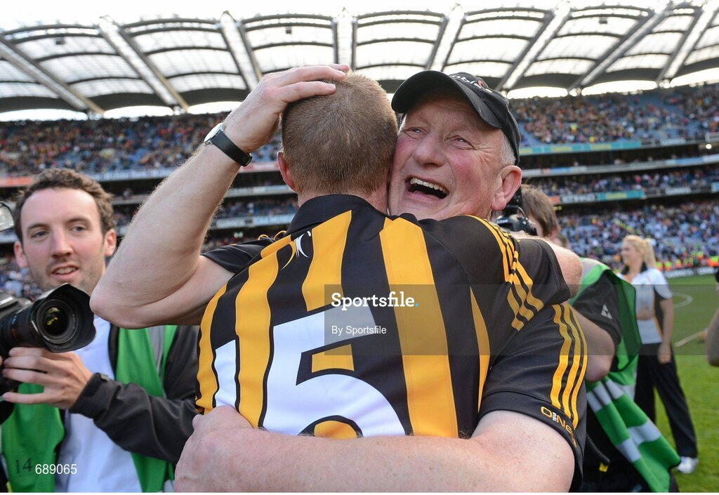 30 September 2012; Kilkenny manager Brian Cody celebrates with Henry Shefflin after the game. GAA Hurling All-Ireland Senior Championship Final Replay, Kilkenny v Galway, Croke Park, Dublin. Photo by Sportsfile