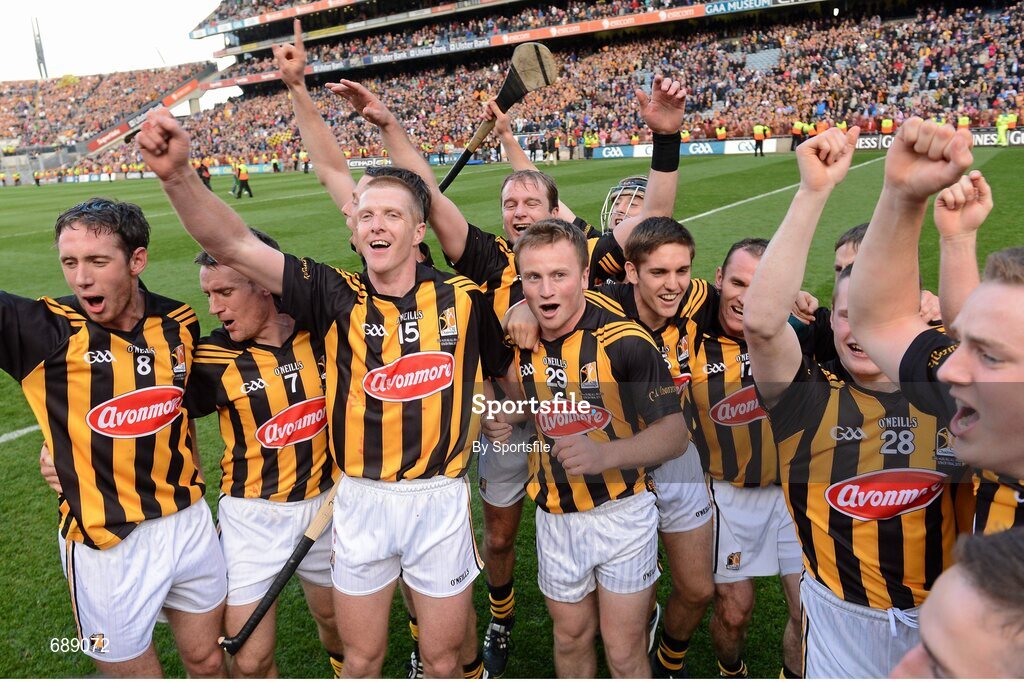 30 September 2012; The Kilkenny team celebrate after the game. GAA Hurling All-Ireland Senior Championship Final Replay, Kilkenny v Galway, Croke Park, Dublin. Photo by Sportsfile