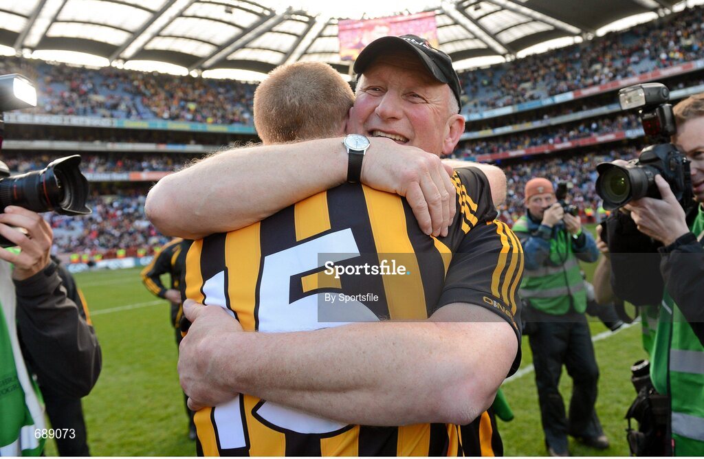 30 September 2012; Kilkenny manager Brian Cody celebrates with Henry Shefflin after the game. GAA Hurling All-Ireland Senior Championship Final Replay, Kilkenny v Galway, Croke Park, Dublin. Photo by Sportsfile