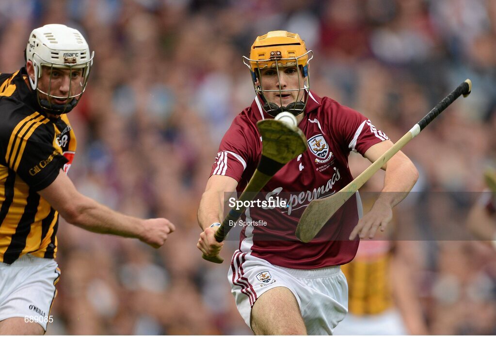 30 September 2012; Jonny Coen, Galway, in action against Michael Fennelly, Kilkenny. GAA Hurling All-Ireland Senior Championship Final Replay, Kilkenny v Galway, Croke Park, Dublin. Photo by Sportsfile