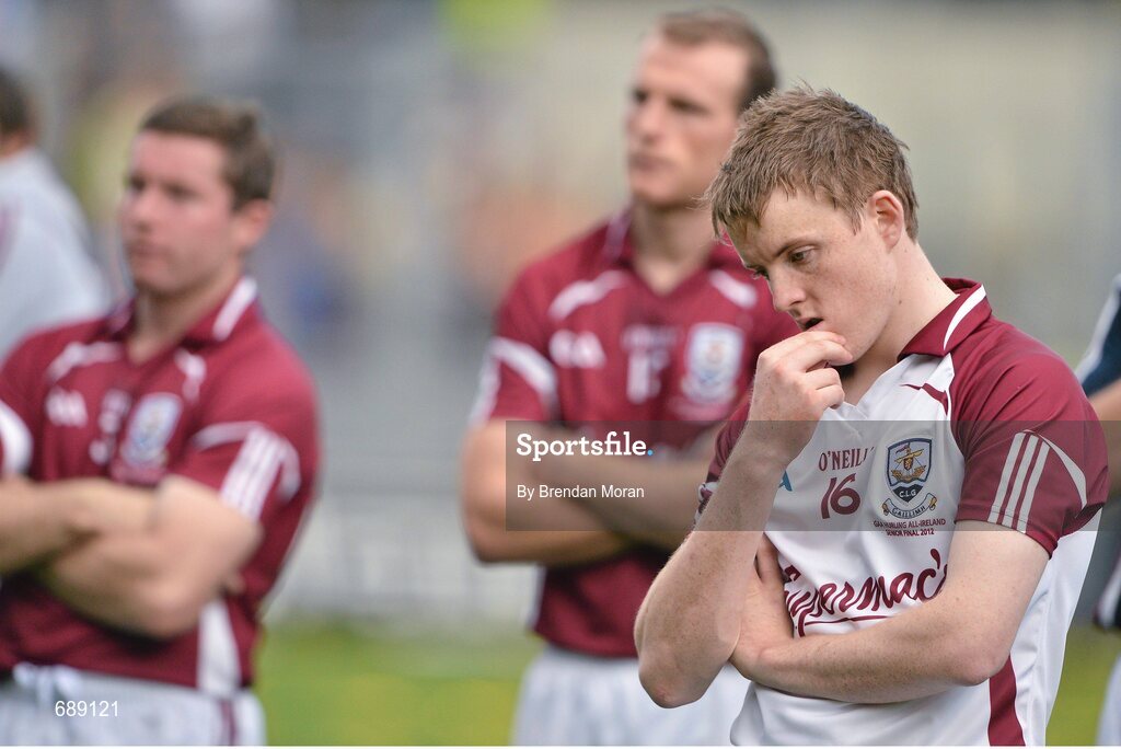 30 September 2012; Dejected Galway substitute goalkeeper Fergal Flannery after the game. GAA Hurling All-Ireland Senior Championship Final Replay, Kilkenny v Galway, Croke Park, Dublin. Picture credit: Brendan Moran / SPORTSFILE