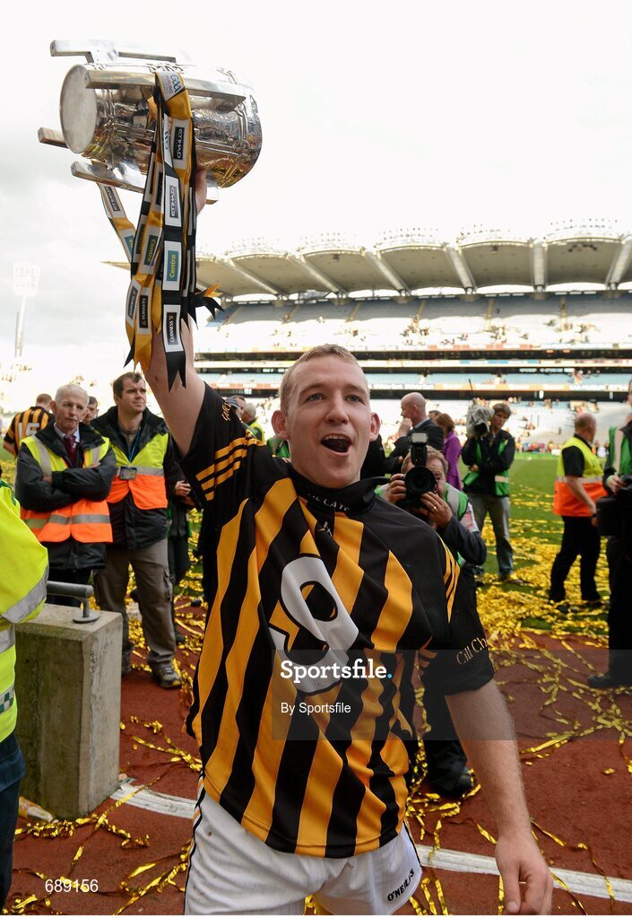 30 September 2012; Richie Hogan, Kilkenny, celebrates with the Liam MacCarthy cup after the game. GAA Hurling All-Ireland Senior Championship Final Replay, Kilkenny v Galway, Croke Park, Dublin. Photo by Sportsfile