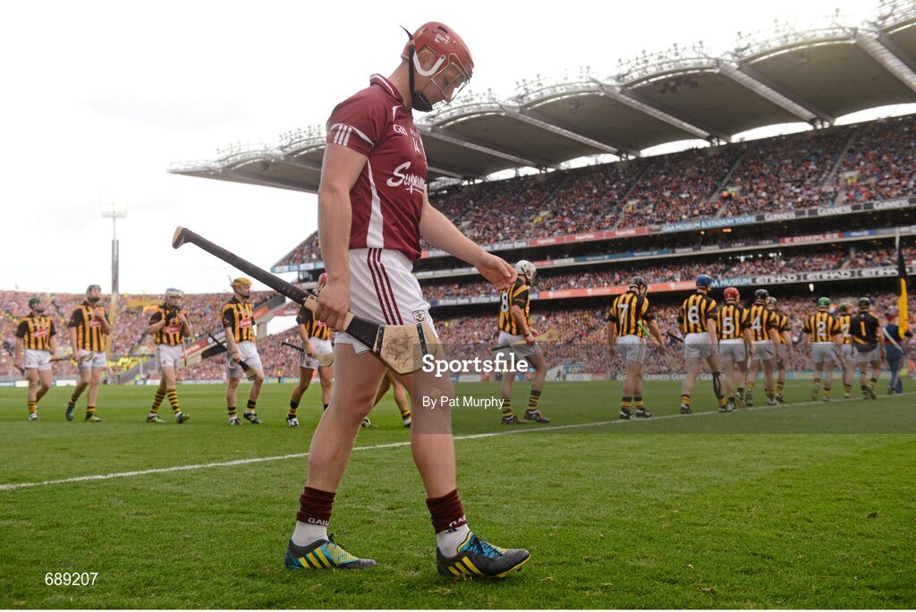 30 September 2012; Joe Canning, Galway, during the pre-match parade. GAA Hurling All-Ireland Senior Championship Final Replay, Kilkenny v Galway, Croke Park, Dublin. Picture credit: Pat Murphy / SPORTSFILE