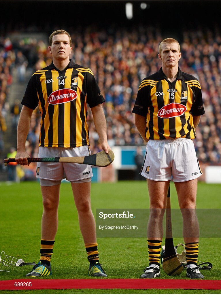 30 September 2012; Walter Walsh, left, and Henry Shefflin, Kilkenny, ahead of the game. GAA Hurling All-Ireland Senior Championship Final Replay, Kilkenny v Galway, Croke Park, Dublin. Picture credit: Stephen McCarthy / SPORTSFILE