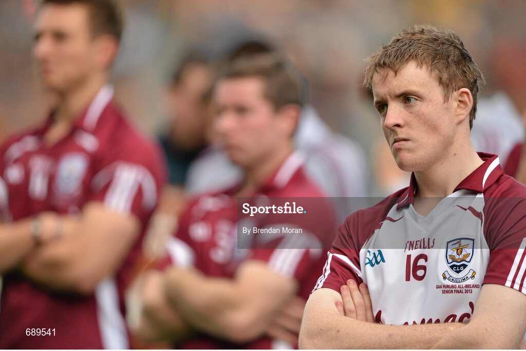 30 September 2012; Dejected Galway goalkeeper Fergal Flannery after the game. GAA Hurling All-Ireland Senior Championship Final Replay, Kilkenny v Galway, Croke Park, Dublin. Picture credit: Brendan Moran / SPORTSFILE