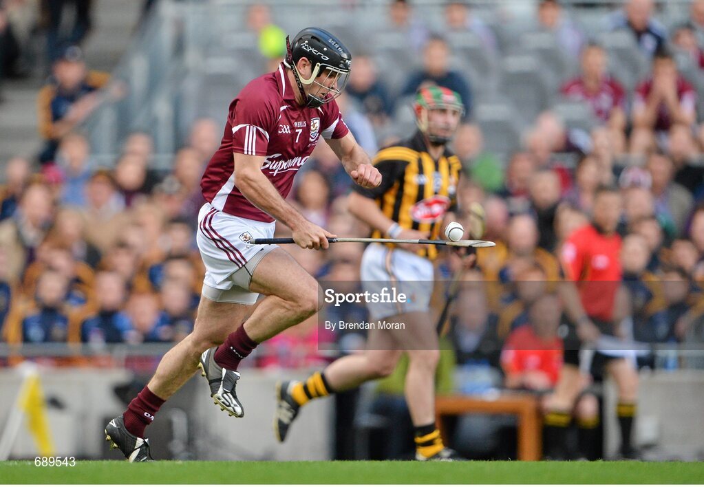 30 September 2012; David Collins, Galway. GAA Hurling All-Ireland Senior Championship Final Replay, Kilkenny v Galway, Croke Park, Dublin. Picture credit: Brendan Moran / SPORTSFILE