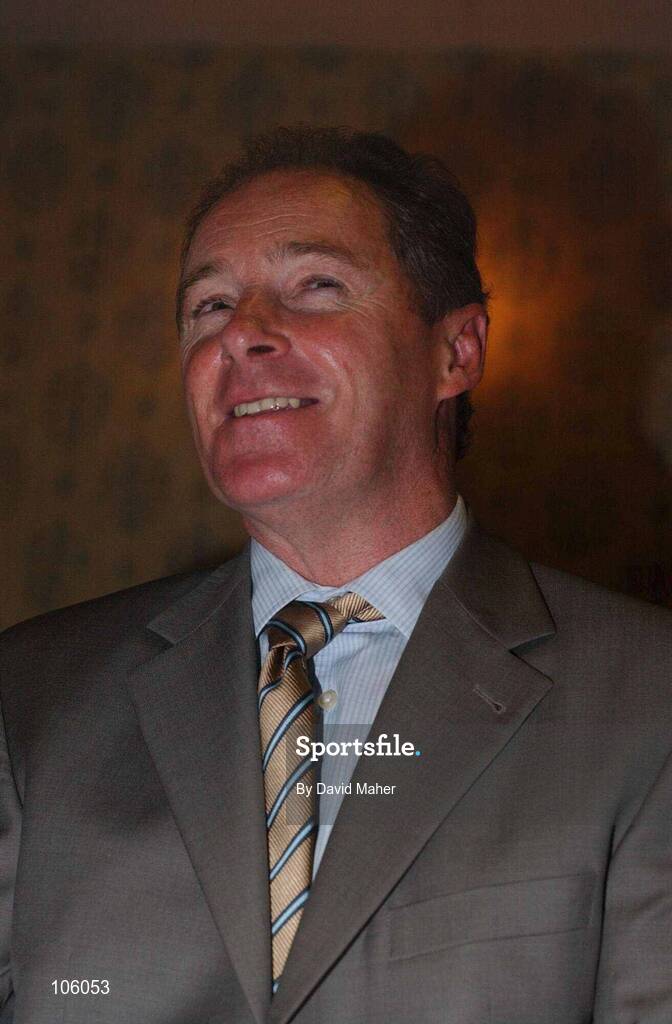 31 January 2003; Republic of Ireland manager Brian Kerr at a press conference where he announced his squad for the forthcoming friendly against Scotland. Jury's Hotel, Ballbridge, Dublin. Soccer. Picture credit; David Maher / SPORTSFILE *EDI*
