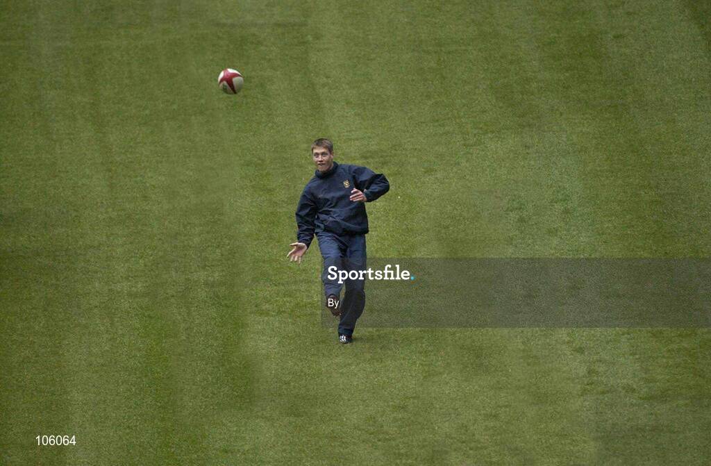 31 January 2003; Munster's Ronan O'Gara pictured in The Millenium Stadium, Cardiff, Wales. Rugby. Picture credit; Brian Lawless / SPORTSFILE *EDI*