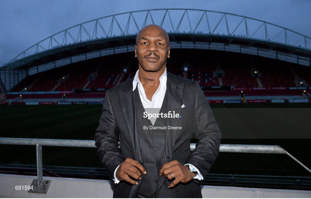 10 October 2012; Former undisputed heavyweight boxing champion Mike Tyson at Thomond Park, Limerick. Picture credit: Diarmuid Greene / SPORTSFILE