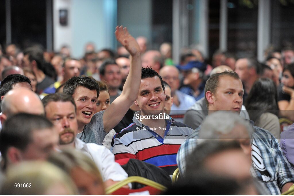 10 October 2012; Audience members during an audience with former undisputed heavyweight boxing champion Mike Tyson. Thomond Park, Limerick. Picture credit: Diarmuid Greene / SPORTSFILE