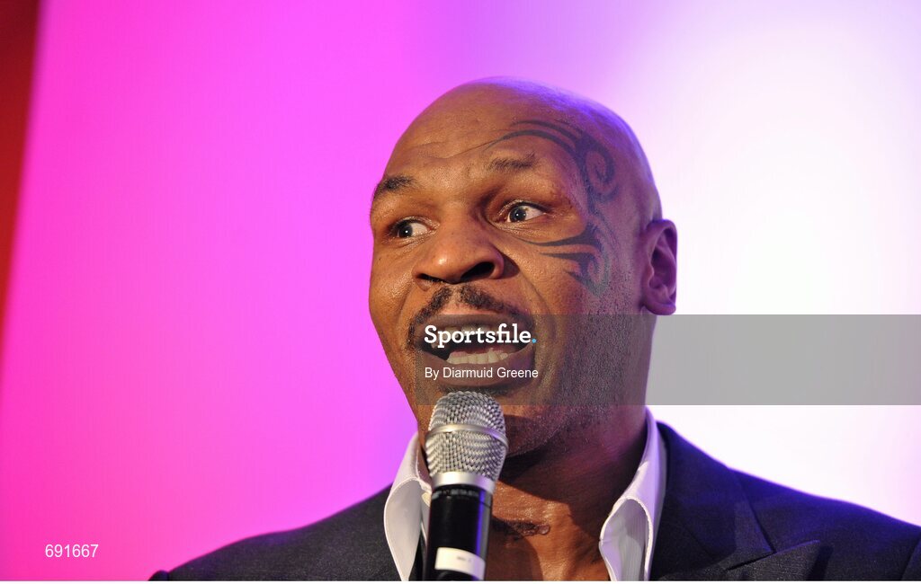 10 October 2012; Former undisputed heavyweight boxing champion Mike Tyson. Thomond Park, Limerick. Picture credit: Diarmuid Greene / SPORTSFILE
