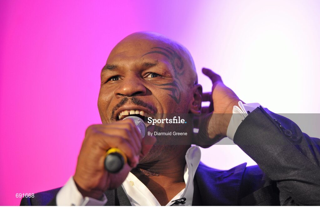 10 October 2012; Former undisputed heavyweight boxing champion Mike Tyson. Thomond Park, Limerick. Picture credit: Diarmuid Greene / SPORTSFILE