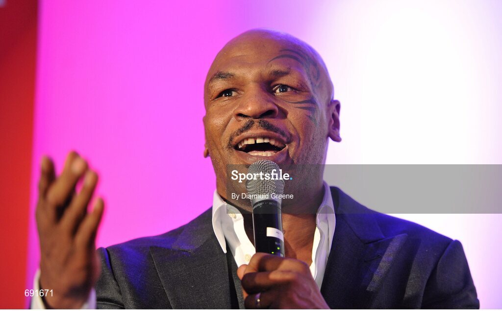 10 October 2012; Former undisputed heavyweight boxing champion Mike Tyson. Thomond Park, Limerick. Picture credit: Diarmuid Greene / SPORTSFILE