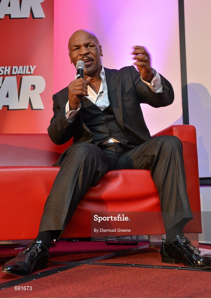 10 October 2012; Former undisputed heavyweight boxing champion Mike Tyson. Thomond Park, Limerick. Picture credit: Diarmuid Greene / SPORTSFILE