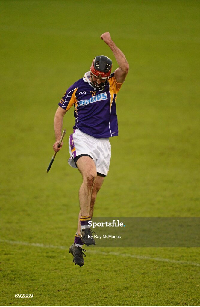 14 October 2012; Damien Kelly, Kilmacud Crokes, celebrates at the final whistle. Dublin County Senior Hurling Championship Final, Cuala v Kilmacud Crokes, Parnell Park, Dublin. Picture credit: Ray McManus / SPORTSFILE