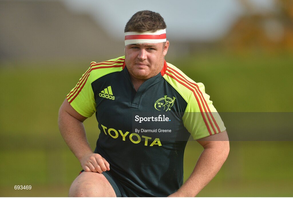 17 October 2012; Munster's Dave Kilkoyne during squad training ahead of their side's Heineken Cup, Pool 1, Round 2, game against Edinburgh on Sunday. Munster Rugby Squad Training, University of Limerick, Limerick. Picture credit: Diarmuid Greene / SPORTSFILE