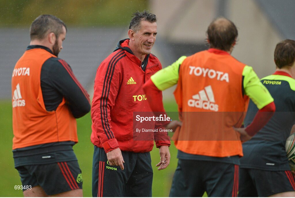 17 October 2012; Munster head coach Rob Penney during squad training ahead of their side's Heineken Cup, Pool 1, Round 2, game against Edinburgh on Sunday. Munster Rugby Squad Training, University of Limerick, Limerick. Picture credit: Diarmuid Greene / SPORTSFILE