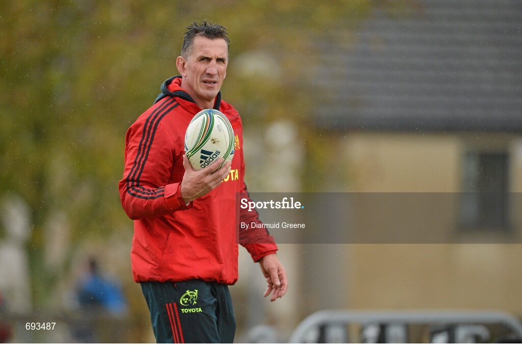 17 October 2012; Munster head coach Rob Penney during squad training ahead of their side's Heineken Cup, Pool 1, Round 2, game against Edinburgh on Sunday. Munster Rugby Squad Training, University of Limerick, Limerick. Picture credit: Diarmuid Greene / SPORTSFILE