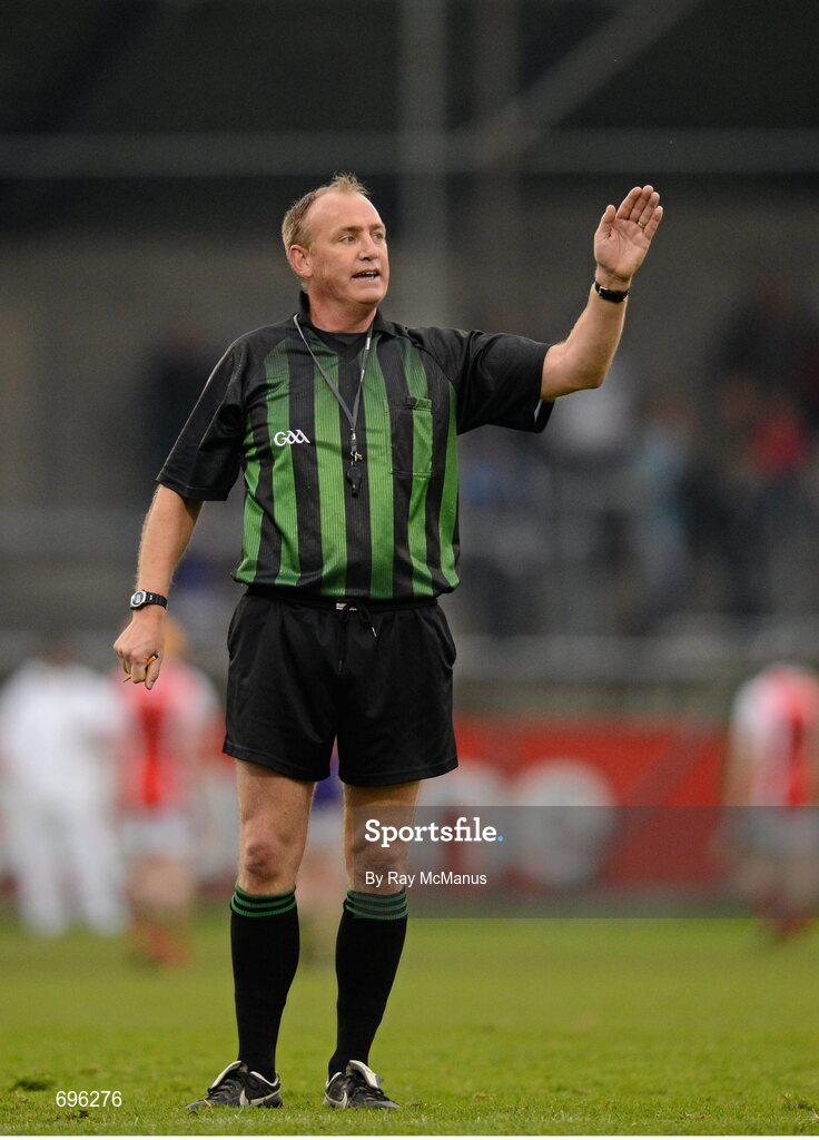 14 October 2012; Referee Peadar Behan, Trinity Gaels, Dublin. Dublin County Senior Hurling Championship Final, Cuala v Kilmacud Crokes, Parnell Park, Dublin. Picture credit: Ray McManus / SPORTSFILE