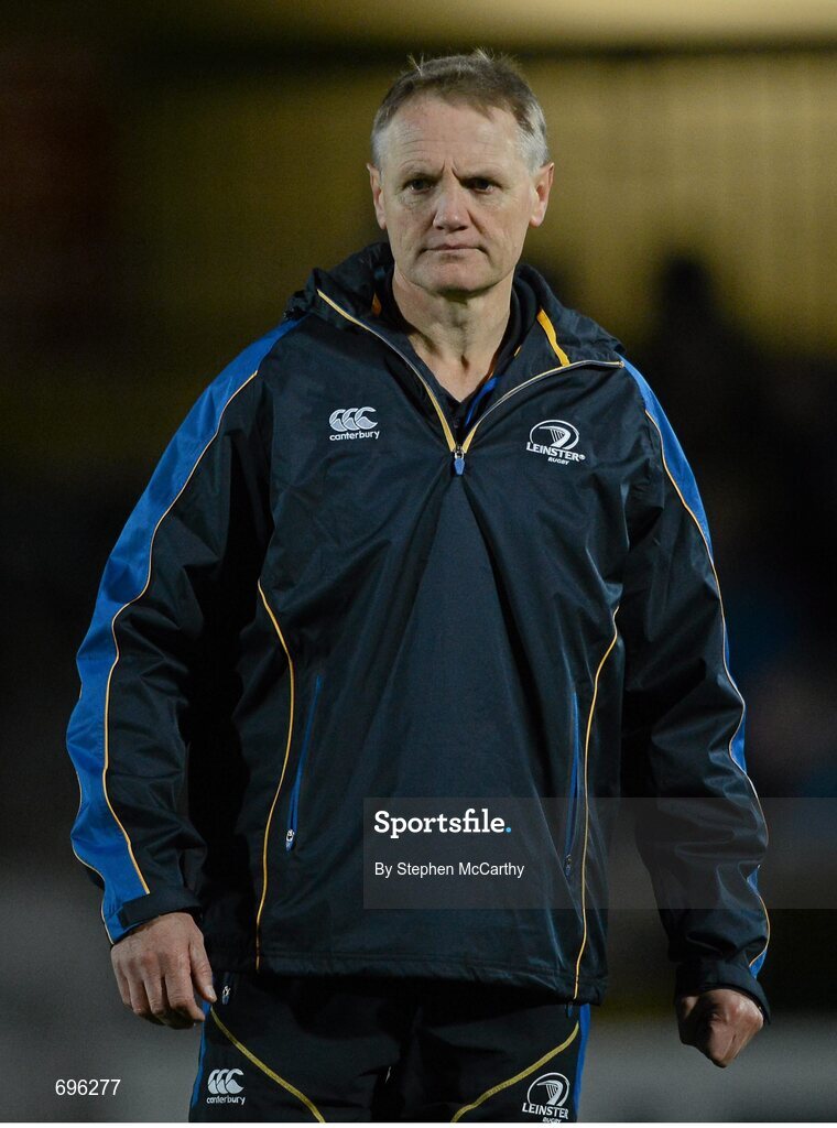 27 October 2012; Leinster head coach Joe Schmidt. Celtic League 2012/13, Round 7, Leinster v Cardiff Blues, RDS, Ballsbridge, Dublin. Picture credit: Stephen McCarthy / SPORTSFILE
