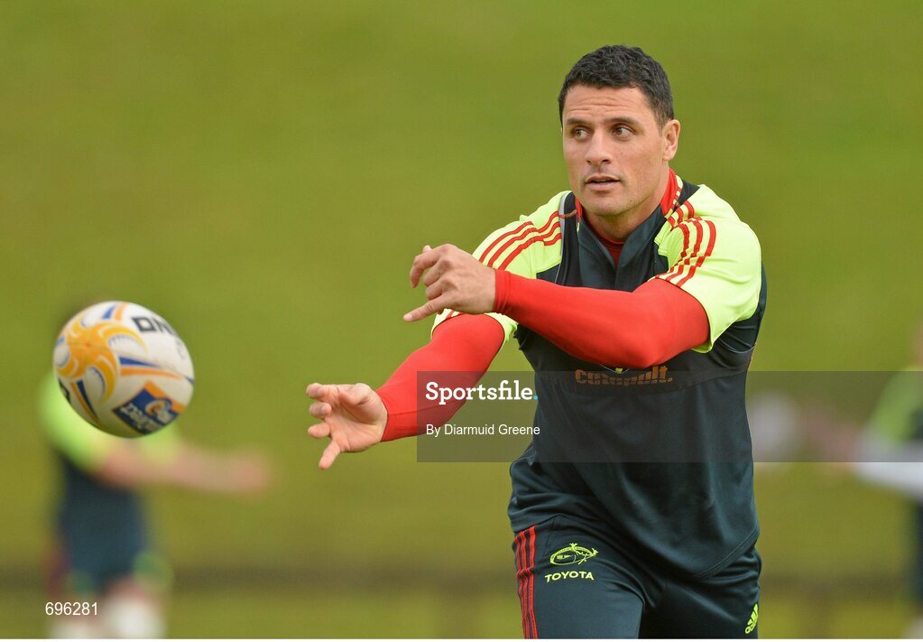 31 October 2012; Munster's Doug Howlett in action during squad training ahead of their side's Celtic League 2012/13, Round 8, match against Cardiff Blues on Friday. Munster Rugby Squad Training, University of Limerick, Limerick. Picture credit: Diarmuid Greene / SPORTSFILE