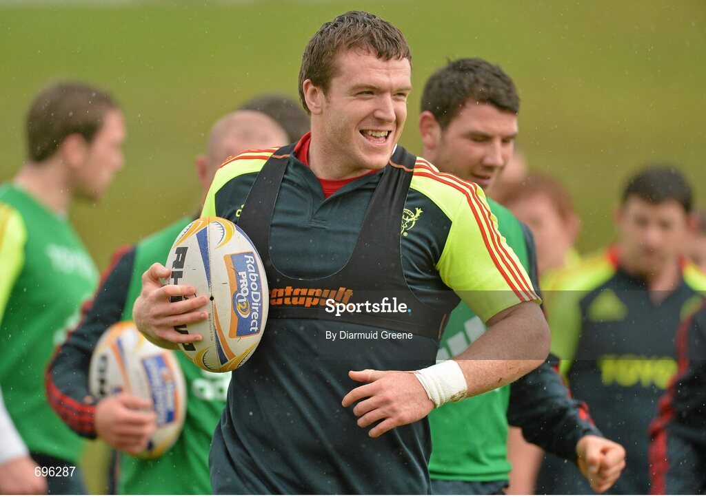31 October 2012; Munster's Mike Sherry during squad training ahead of their side's Celtic League 2012/13, Round 8, match against Cardiff Blues on Friday. Munster Rugby Squad Training, University of Limerick, Limerick. Picture credit: Diarmuid Greene / SPORTSFILE
