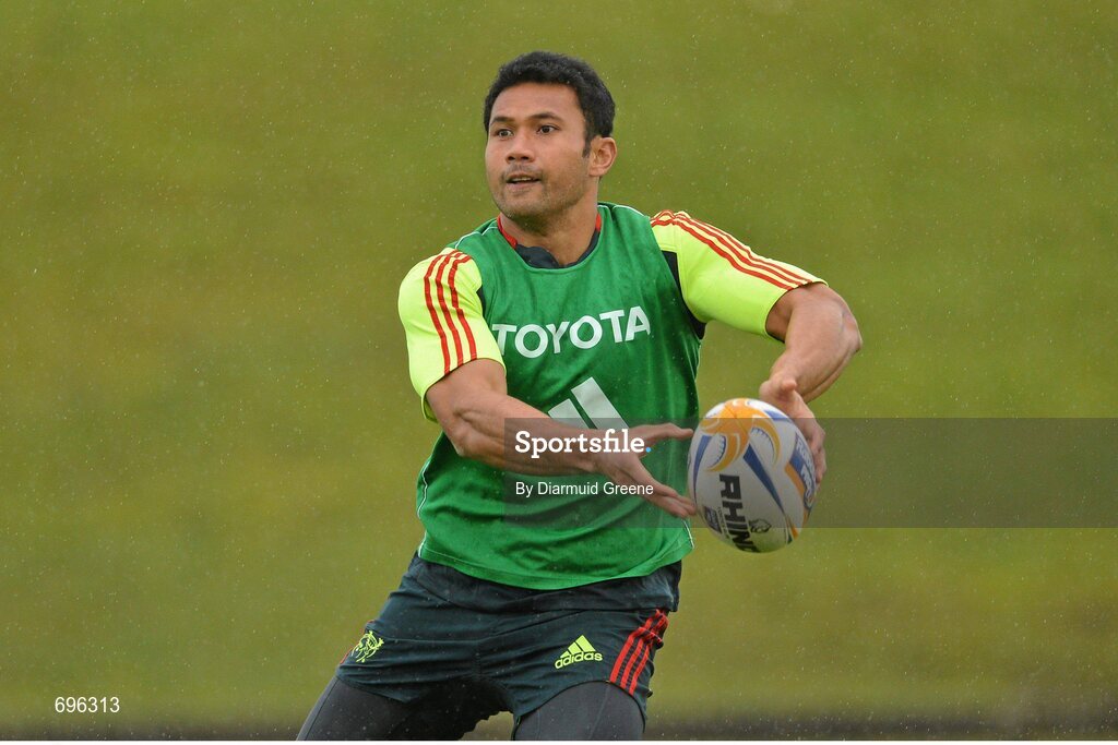 31 October 2012; Munster's Casey Laulala in action during squad training ahead of their side's Celtic League 2012/13, Round 8, match against Cardiff Blues on Friday. Munster Rugby Squad Training, University of Limerick, Limerick. Picture credit: Diarmuid Greene / SPORTSFILE