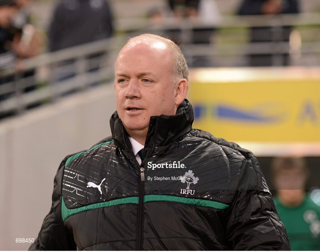 10 November 2012; Ireland head coach Declan Kidney ahead of the match against South Africa. Autumn International, Ireland v South Africa, Aviva Stadium, Lansdowne Road, Dublin. Picture credit: Stephen McCarthy / SPORTSFILE
