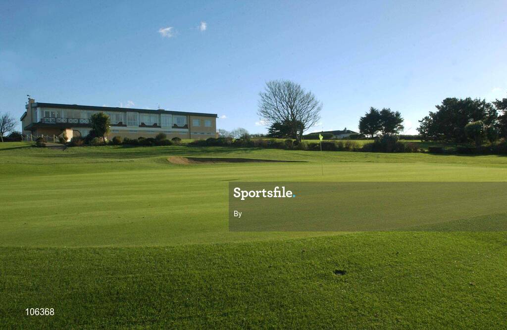 30 January 2003; A general view of the 18th green and Club House at Tramore Golf Club, Co. Waterford. Golf. Picture credit; Matt Browne / SPORTSFILE *EDI*