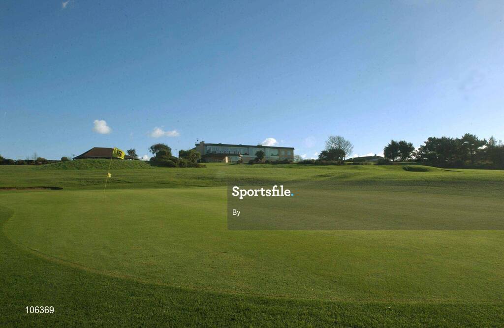 30 January 2003; A general view of the 16th green and Club House at Tramore Golf Club, Co. Waterford. Golf. Picture credit; Matt Browne / SPORTSFILE *EDI*